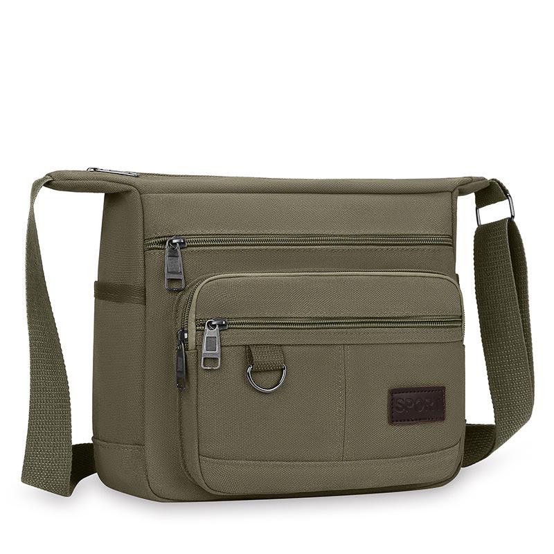 Мужская парусиновая сумка через плечо и на плечо - Повседневная дорожная сумка-мессенджер и рюкзак