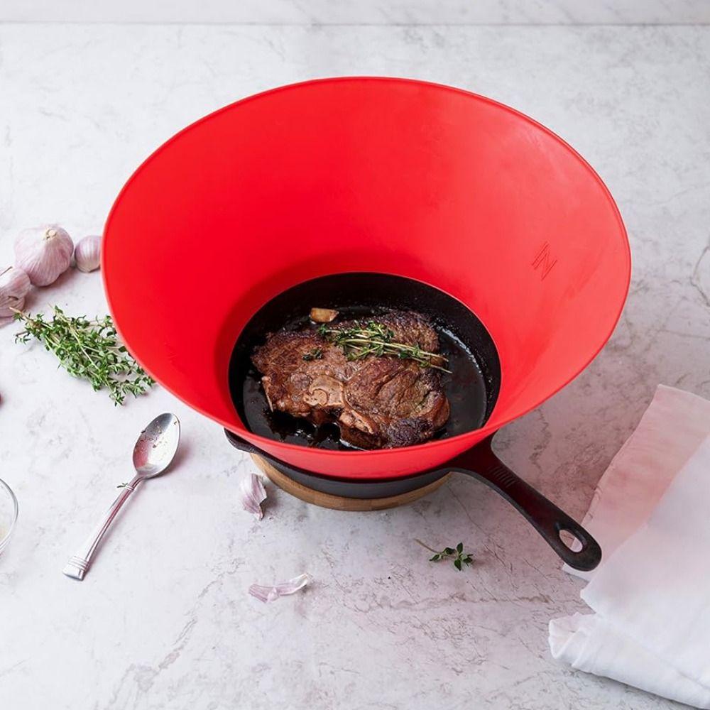 Folding Oil Splatter Cover Heat-resistant Splash-proof Pot Rim Anti-Overflow Cover Cooking