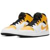 Air Jordan 1 Mid GS University Gold Kids Sneakers White Black 554725-170