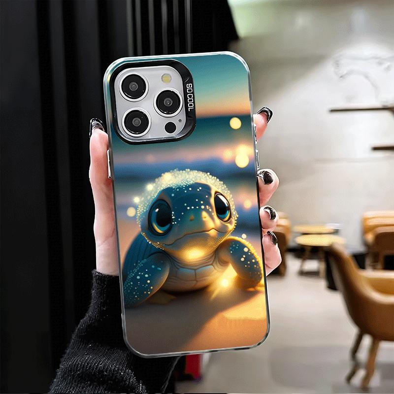 Мультяшная Морская Черепаха Ударопрочный Чехол для Телефона для iPhone 17 Air 16 16E 15 Pro Max 14 Plus 13 Mini 12 Задняя Крышка Противоударный Funda