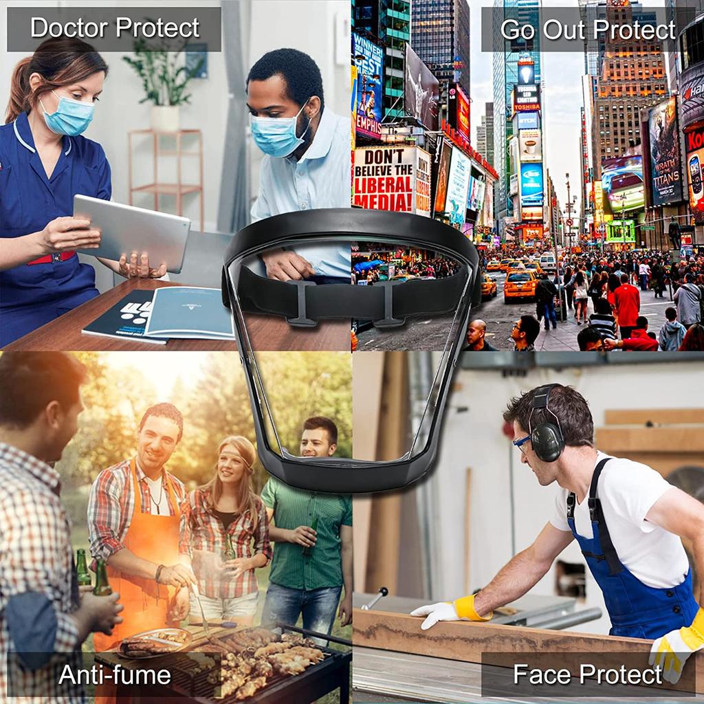 Кухонный прозрачный полнолицевой щиток для дома, защита от брызг масла, противотуманная крышка, защитные очки, унисекс, маска для защиты глаз