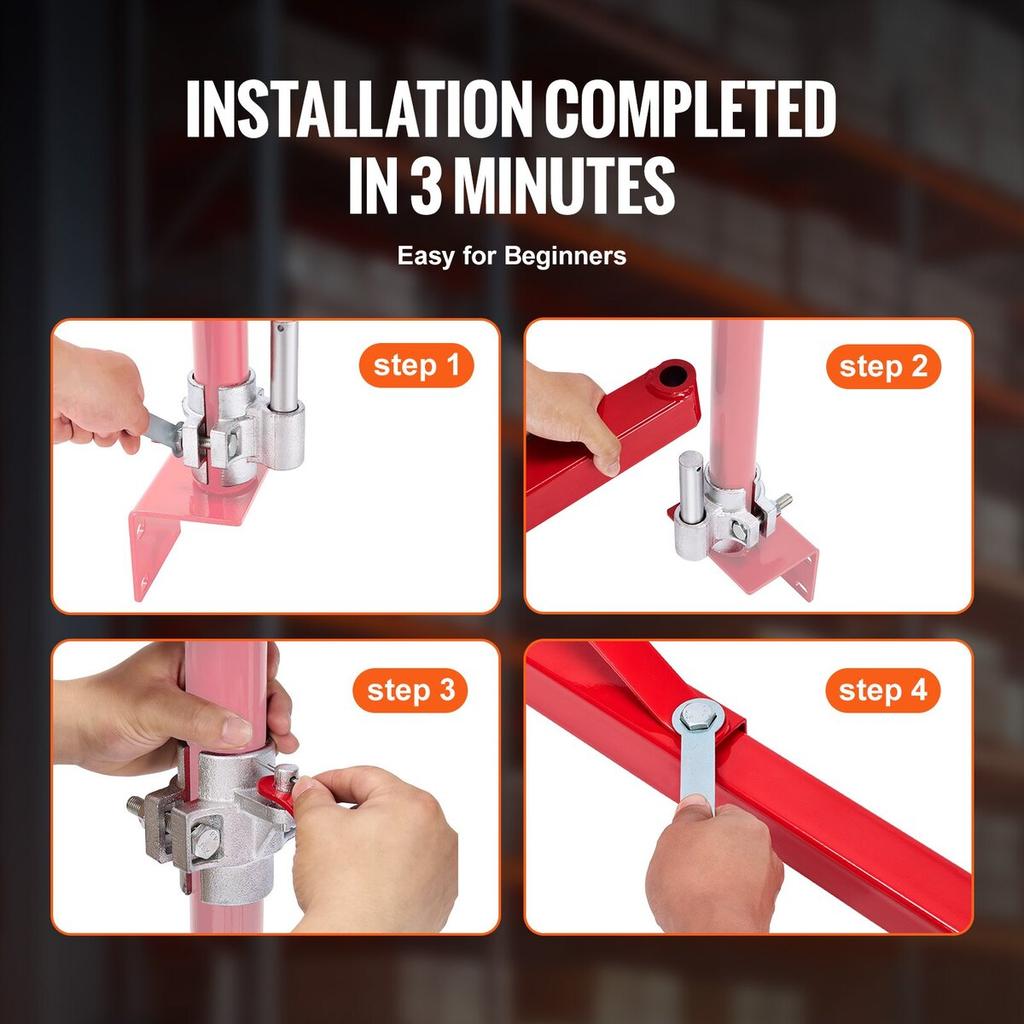 Electric Hoist Support Arm, 600 kg Max Load Capacity, Electric Hoist Holder Swing Arm, Steel Hoist Frame, 180° Swivel Scaffold Hoist Lifting Arm,