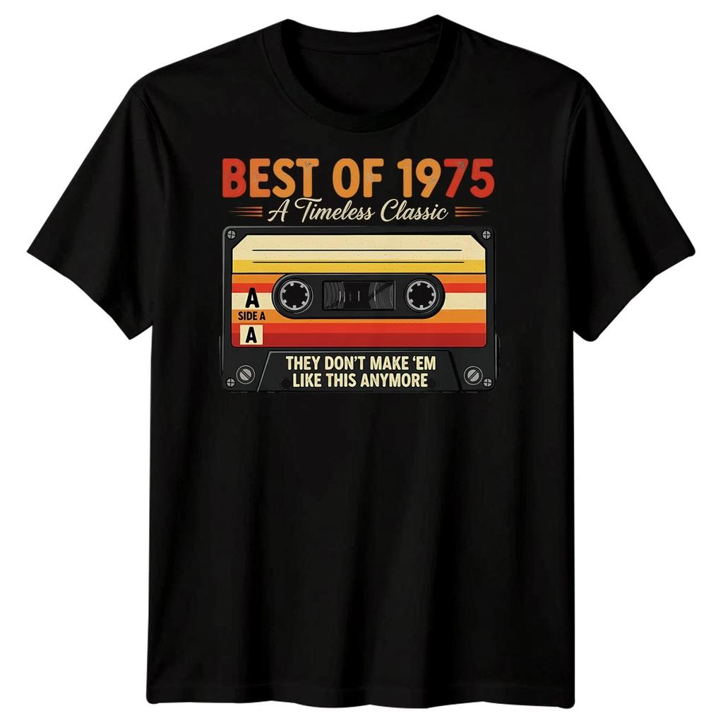 Best Of 1975 Cassette 51st Birthday Mens T-Shirt Timeless Retro Gift