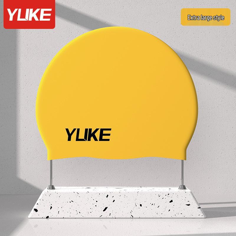 Очень большая водонепроницаемая силиконовая шапочка для плавания для длинных волос - Удобная, с защитой ушей, профессиональный противоскользящий дизайн для взрослых