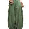 Элегантные женские хлопково-льняные мешковатые брюки карго y2k винтажные брюки с эластичной талией свободные повседневные длинные широкие штанины большого размера одежда