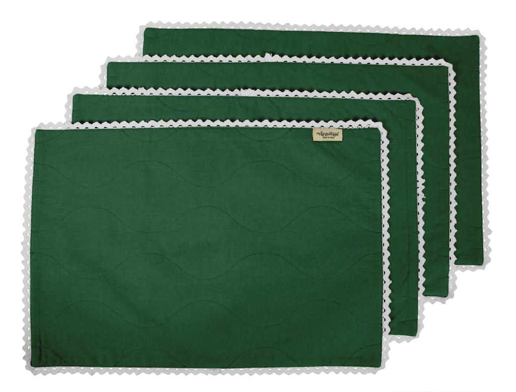 Vargottam Черный домашний декор хлопок гибкая двусторонняя ткань белые кружевные салфетки столовые коврики-набор из