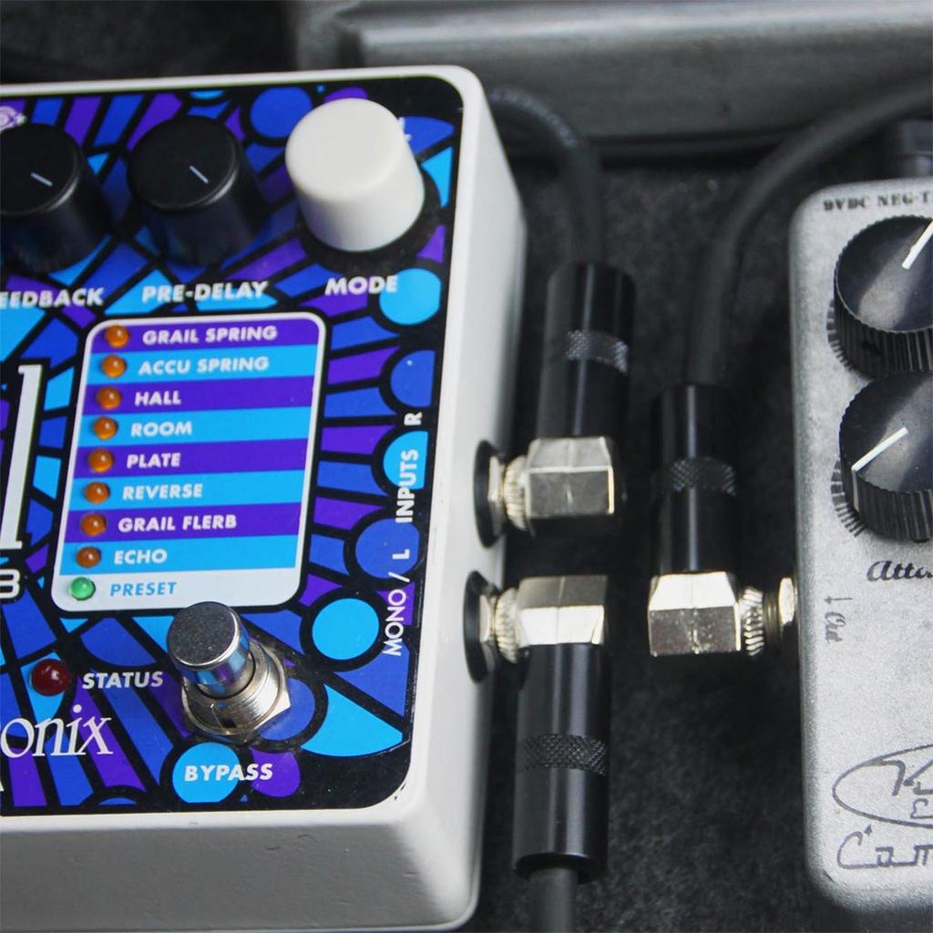 45cm Patch Cable for Guitar Effector Black Type Plug Effector Cable Set of 2 L-S (18in/45cm)