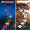 Solar Energy Powered Wind Chime Lamp Gradient Colorchanging Hangings Outdoor Light Snowman