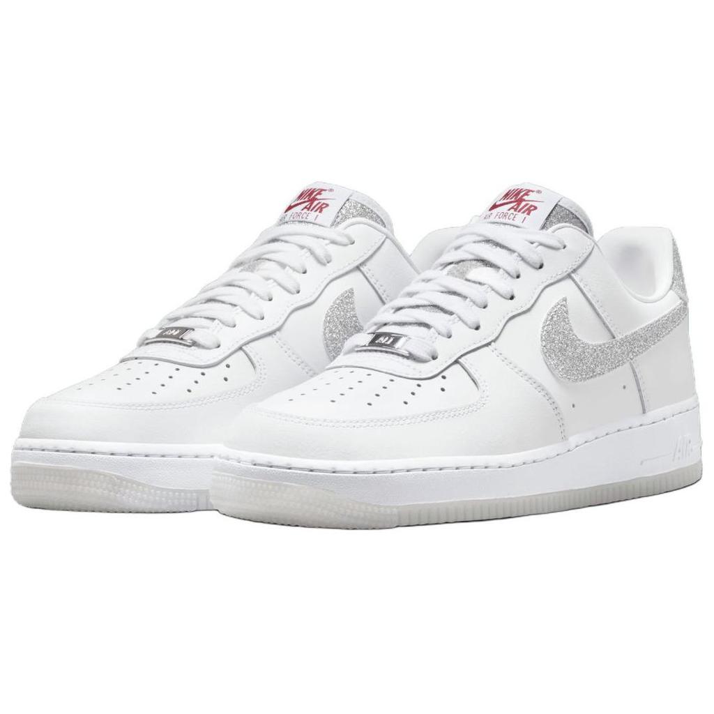 Nike Женские кроссовки Air Force 1 Low '07 Lx с блестящим логотипом Swoosh, белые, HQ3461-191