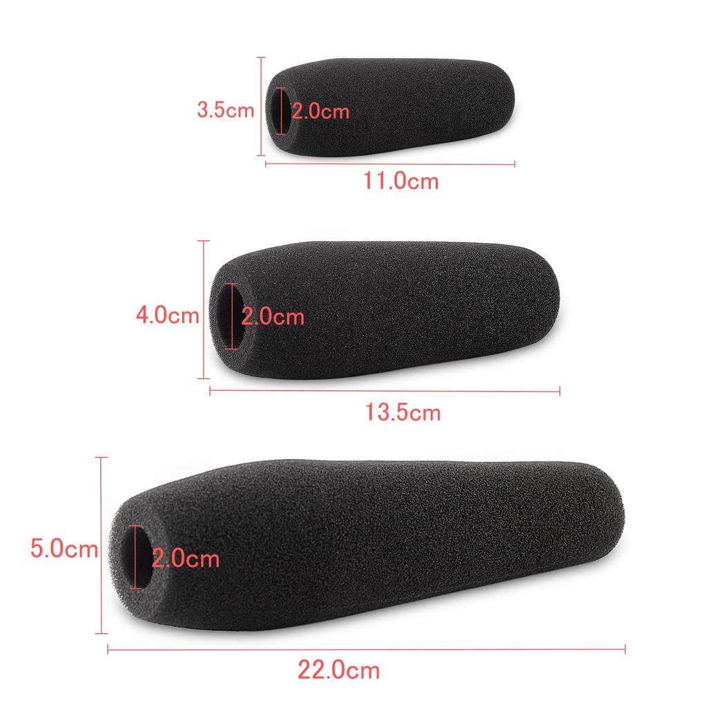 MITUKE Микрофонная губка для микрофона-пушки Ветрозащита микрофона Сменная губка Ветрозащита микрофона Видеосъемка о (120мм/Комплект 2)