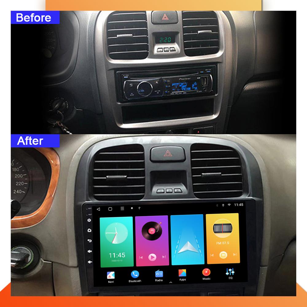 Автомобильное радио Android Auto Carplay для Hyundai Sonata EF 2002-2007, мультимедийный проигрыватель, головное устройство, стерео, GPS-навигация, BT WIFI 1+16 ГБ
