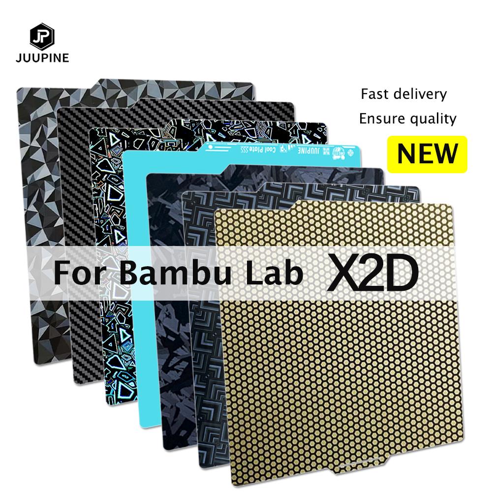 Bambulab X2D Buildplate Smooth Carbon Honeycomb Pei Textured Superb Quality X2D Plate 3d Printer Bed Bambu lab X2D Accessories