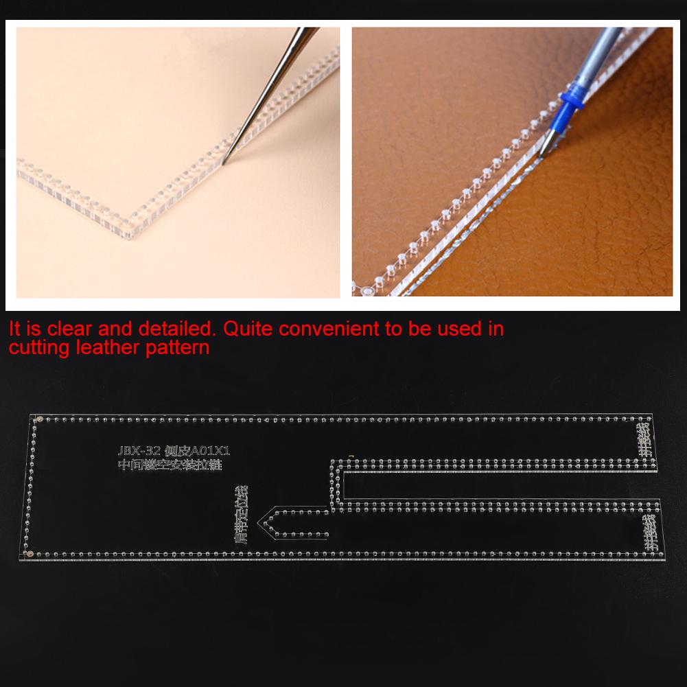Кожаное ремесло Прозрачный акриловый шаблон для наплечной сумки Круглая сумка Шаблон Трафарет Сделай сам JBX 32