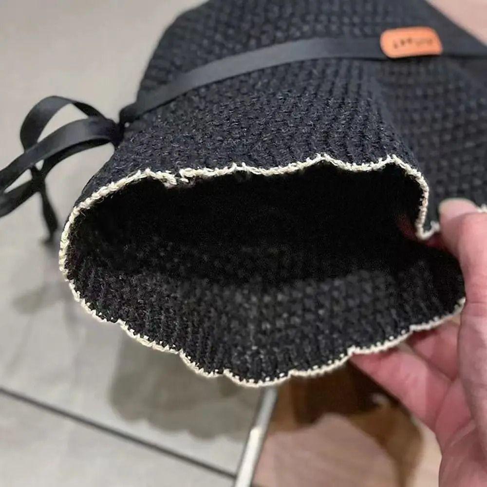 Вязаная панама с защитой от УФ-излучения, дышащая женская шляпа-ведро, модная вязаная шляпа-рыбак для девочек