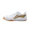 Li Ning Амортизирующие Нескользящие Износостойкие Обувь для Тренировок Низкие Настольный Теннис Унисекс Белый Золотой APPV003-4