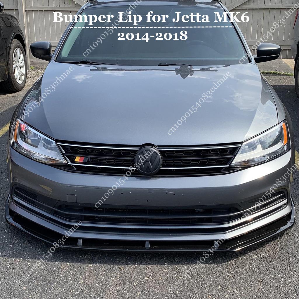 Front Bumper Splitter Lip 3pcs for Volkswagen Jetta MK6 Facelift 2014-2018 Tuning Body Kit Guard Gloss Black UV Coat Spoiler Mod