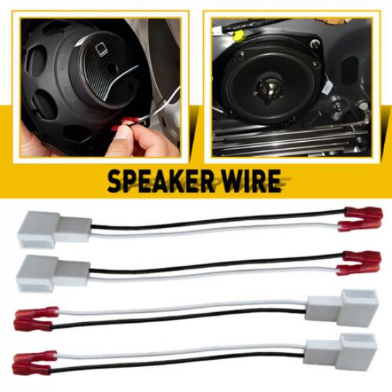 4Pcs Speaker Wire Adapters Harness Connector Kit For 1992-1995 Toyota Pickup