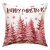 1pc Pink Christmas Cushion Cover Snowman Santa Claus Pine Durable Cover 2025 New for Home Ornament Xmas New Year Christmas Decor