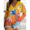 Women's T-Shirt Graphic Animal Dragonfly Elegant Fashion Tees Long Sleeve T-shirts V-Neck Regular Tops Pullover Fall