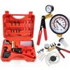 Portable Brake Bleeder Kit Durable Aluminum 2 in 1 Brake Fluid Drain Kit Manual With Gauge Vacuum Pistol Pump Tester
