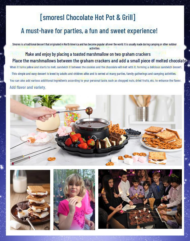 Электрический чайник для приготовления шоколада и набор для обжарки зефира — идеальный вариант для вечеринок