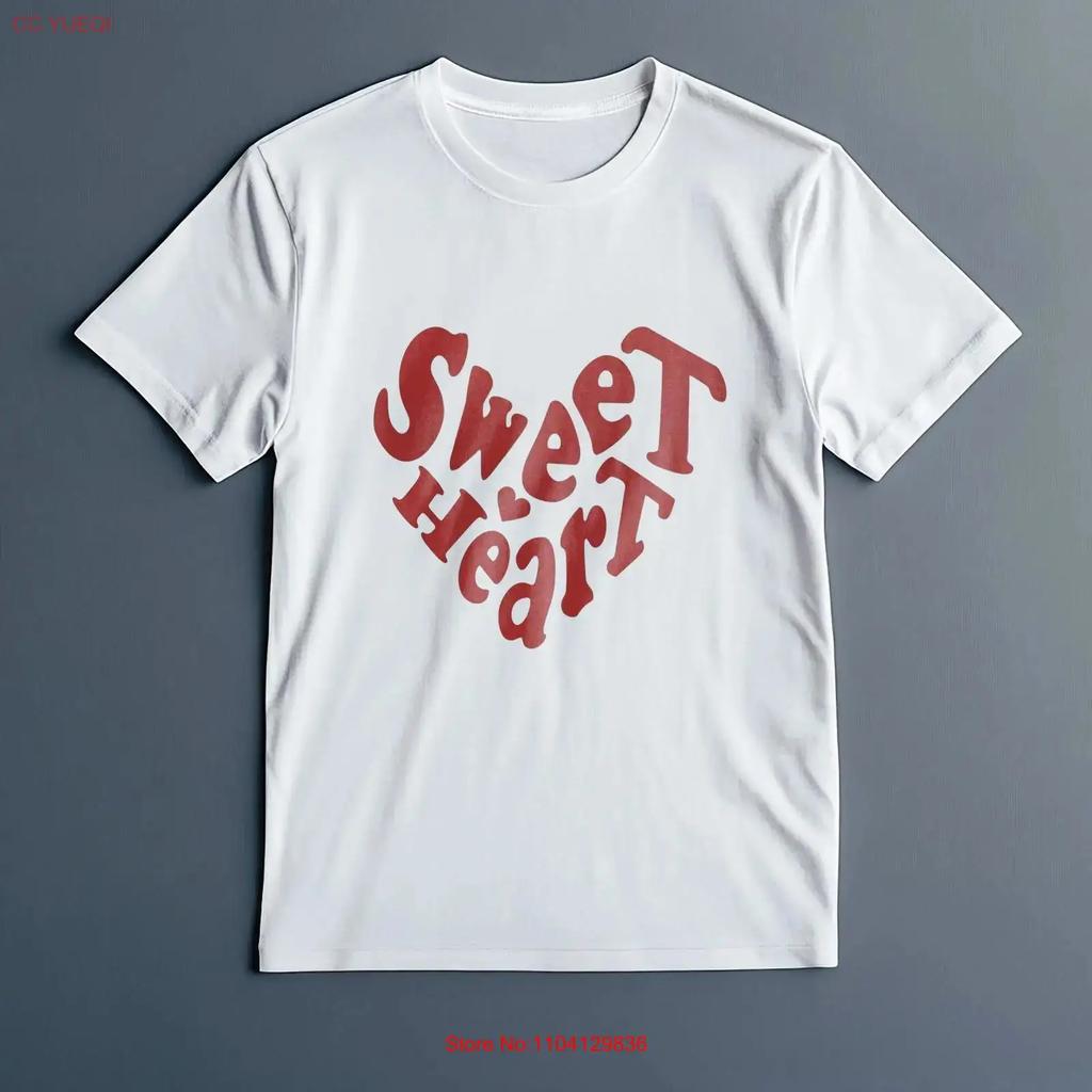 Sweet Heart Retro Valentine T Shirt Cute Typography Love For Her Or Him Rounisextic Anniversary Birthday Vintage Graphic