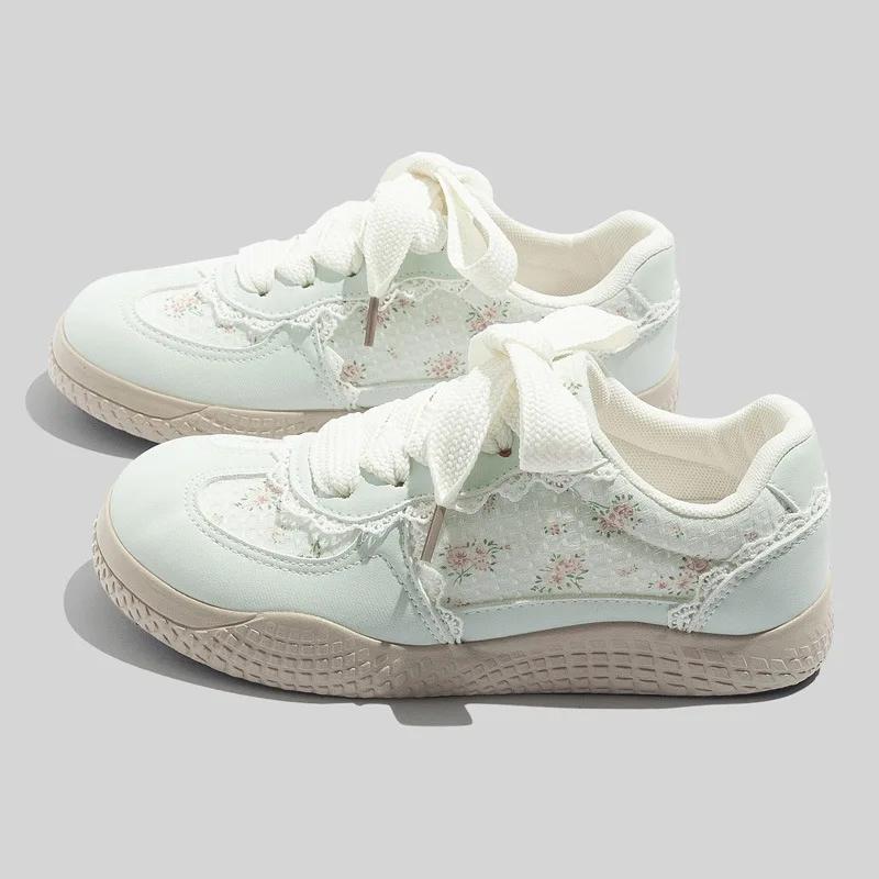 Flat Bottom Women'S Board Shoes Summer New Fashion Breathable Heightening White Sneakers Soft Bottom Rubber