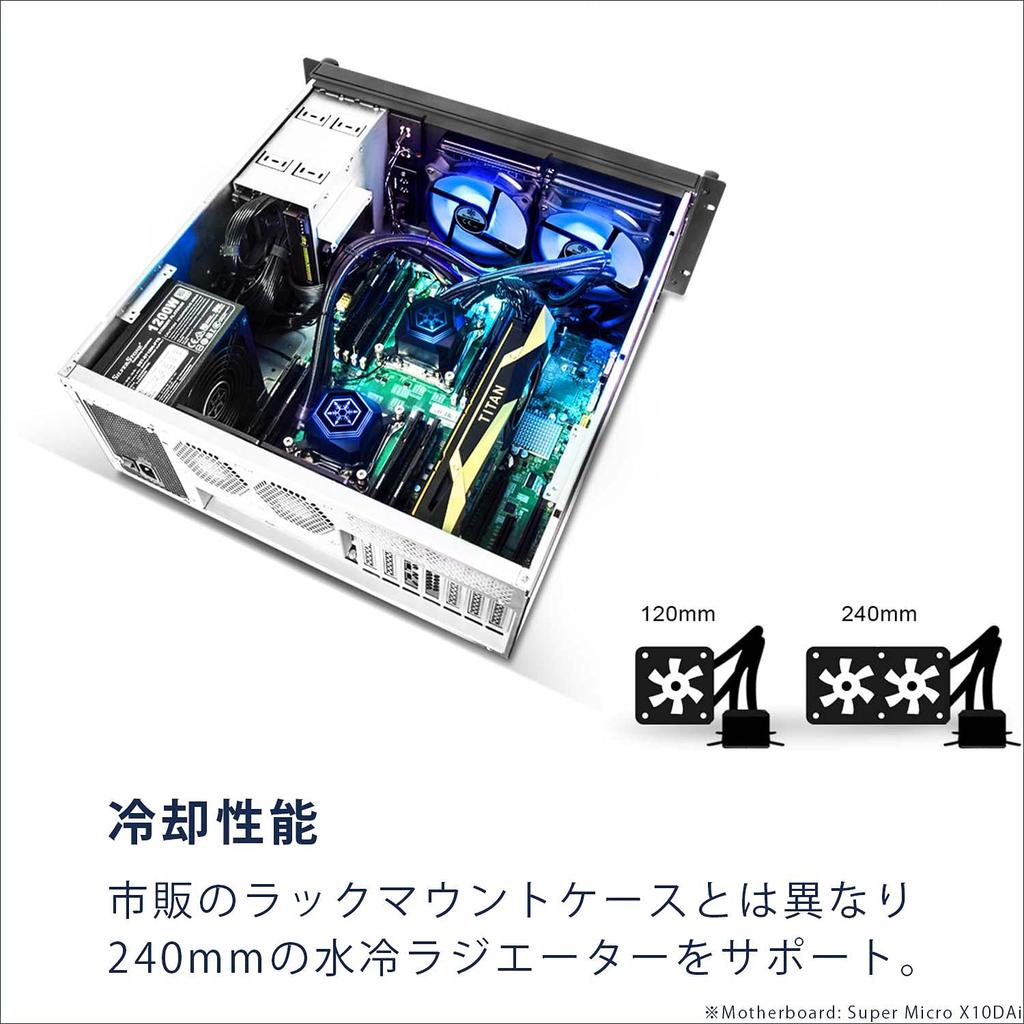 Silver Stone SilverStone Rackmount Series Case Workstation Case 4U Rack Mount Server Chassis Japanese Distributor 2-way SST-RM42-502 [Authorized