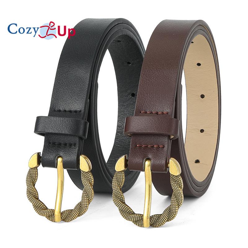 Snake Pattern Pin Buckle PU Leather Ladies Belt Long Shirt Jeans Outer Waist Belt