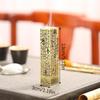 Retro Incense Burner Vertical Zen Buddha Heart Sutra Pillar Vintage Metal Incense Holder Home Office Decoration