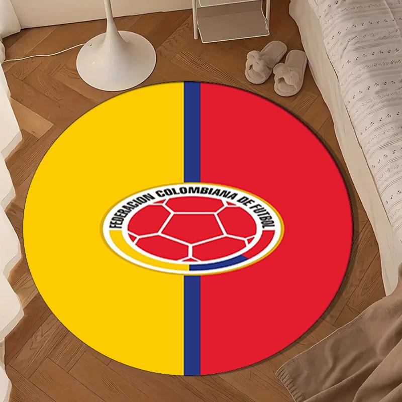 Colombian national football team Round mat, Anti-slip Circle Carpet Chair rug For livingroom,Bedroom, doormat home decor Gift Christmas Gifts