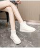 New Solid Color Snow Boots 2024 Winter Height Increasing Versatile Casual Fashion Cotton Shoes Women's Velvet Shoes