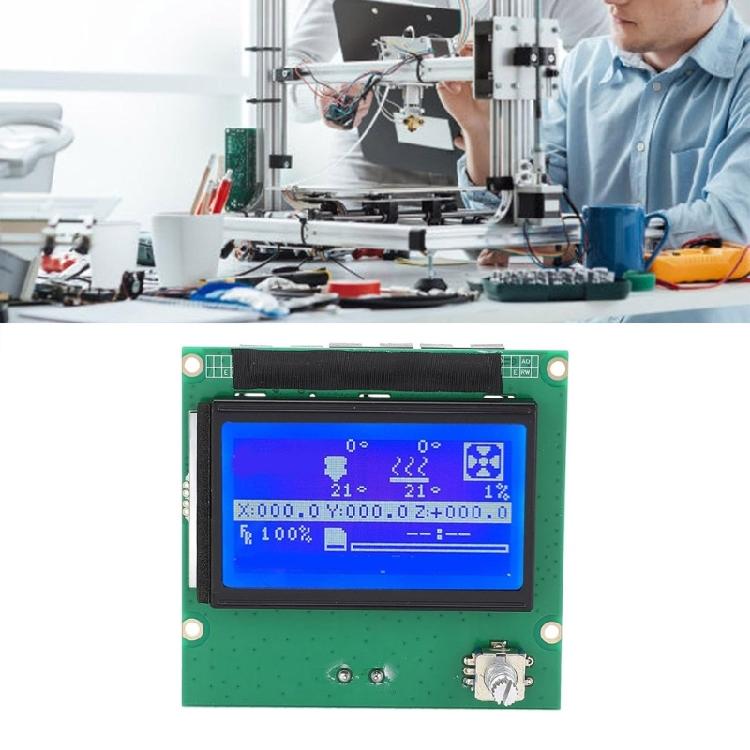 Сборка LCD экрана 12864 Дисплейный экран LCD для 3D-принтера С панелью управления 12864 Синий экран Для 3S 3X 3D-принтера