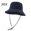 Lightweight Travel Visor Foldable Bucket Hat, with Adjustable Drawstring, Windproof Quick-dry Cotton Polyester Sun Hat Beach Hiking Wide Brim