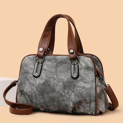 Осенние новые персонализированные женские сумки Smudge Splicing, высококачественная джинсовая мягкая ткань, женская сумка через плечо, модные ромбы, большая вместимость, женские сумки-слинги