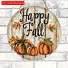 2d Flat 20*20cm, Autumn Home Decoration, Autumn Circular Wooden Creative Decoration Logo, for Home, Club, Garden, Bedroom, Bar Decor.