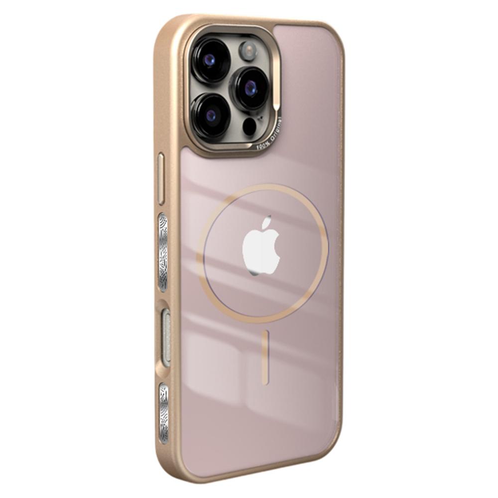 For iPhone 16 Pro Max Case Compatible with MagSafe Metal Lens Frame TPU+Acrylic Phone Back Cover