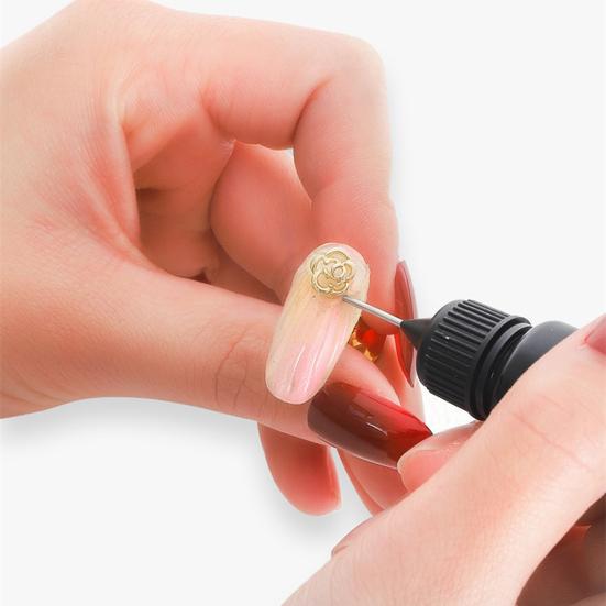 10ml Nail Gel Glue Not Flowing Easy To Apply Liquid Reinforce Nail Rhinestone Glue for Women
