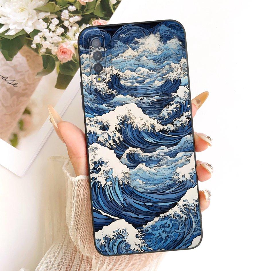 For Samsung Galaxy A7 2018 Case A750 SM-A750F Cover Lovely Cartoon Cat Soft Silicone Protection Shell For Samsung A7 2018 Bumper