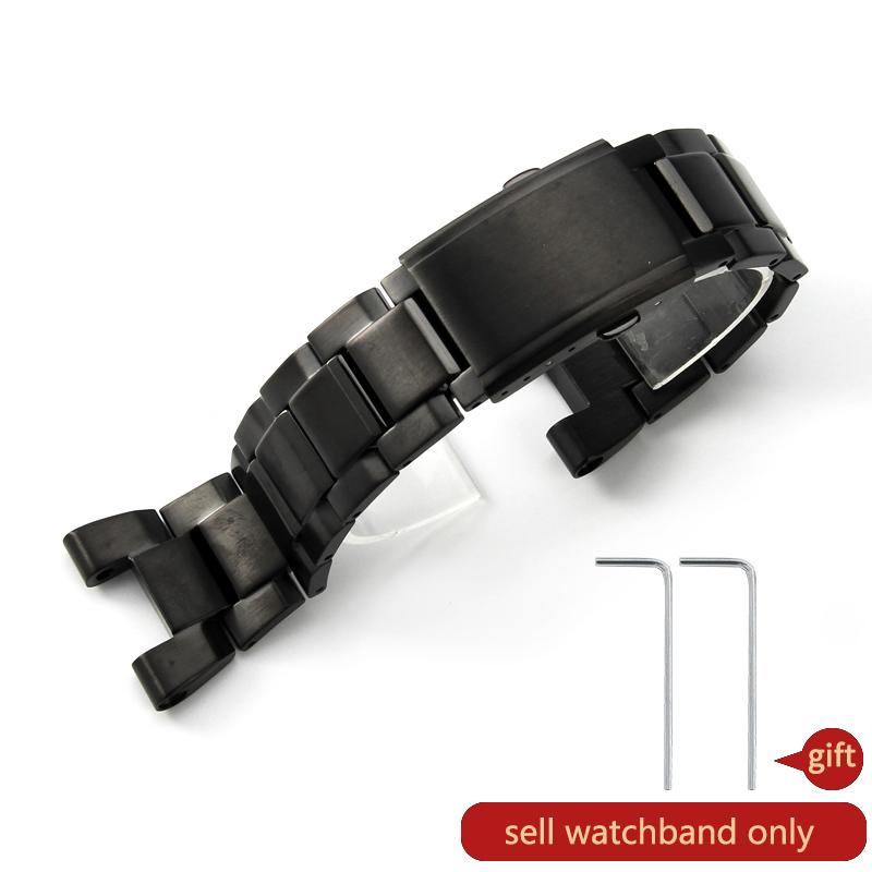 Для Casio GST-B100 26x 14 мм Вогнутый Интерфейс Нержавеющая Сталь Двойная Застежка-Бабочка Ремешок для Часов Мужской 210D/100D/S110d/330/W300 Ремешок