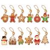 12 шт. Рождественский пряничный человечек Санта костыль Украшения xmasTree Подвесные украшения бумажный кулон 2024 Новый год DIY Подвески Дети