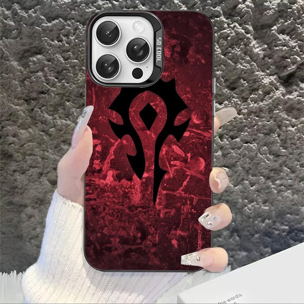 Чехол для телефона W-World Of W-Warcraft для iPhone 16 15 14 13 12 11 Pro Max X XR XSMAX 8 7 Plus Матовый Ударопрочный Задний Чехол
