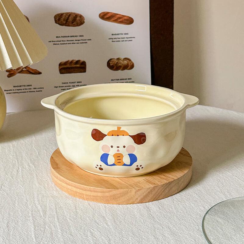 Керамическая миска для лапши быстрого приготовления Pochacco ZISIZ с крышкой
