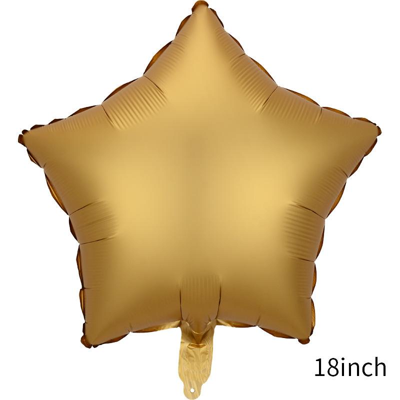 18 Inch Metallic Color Love Balloon Pentagram Aluminum Film Balloon Wedding Party Decoration Metallic Luster Color Balloon