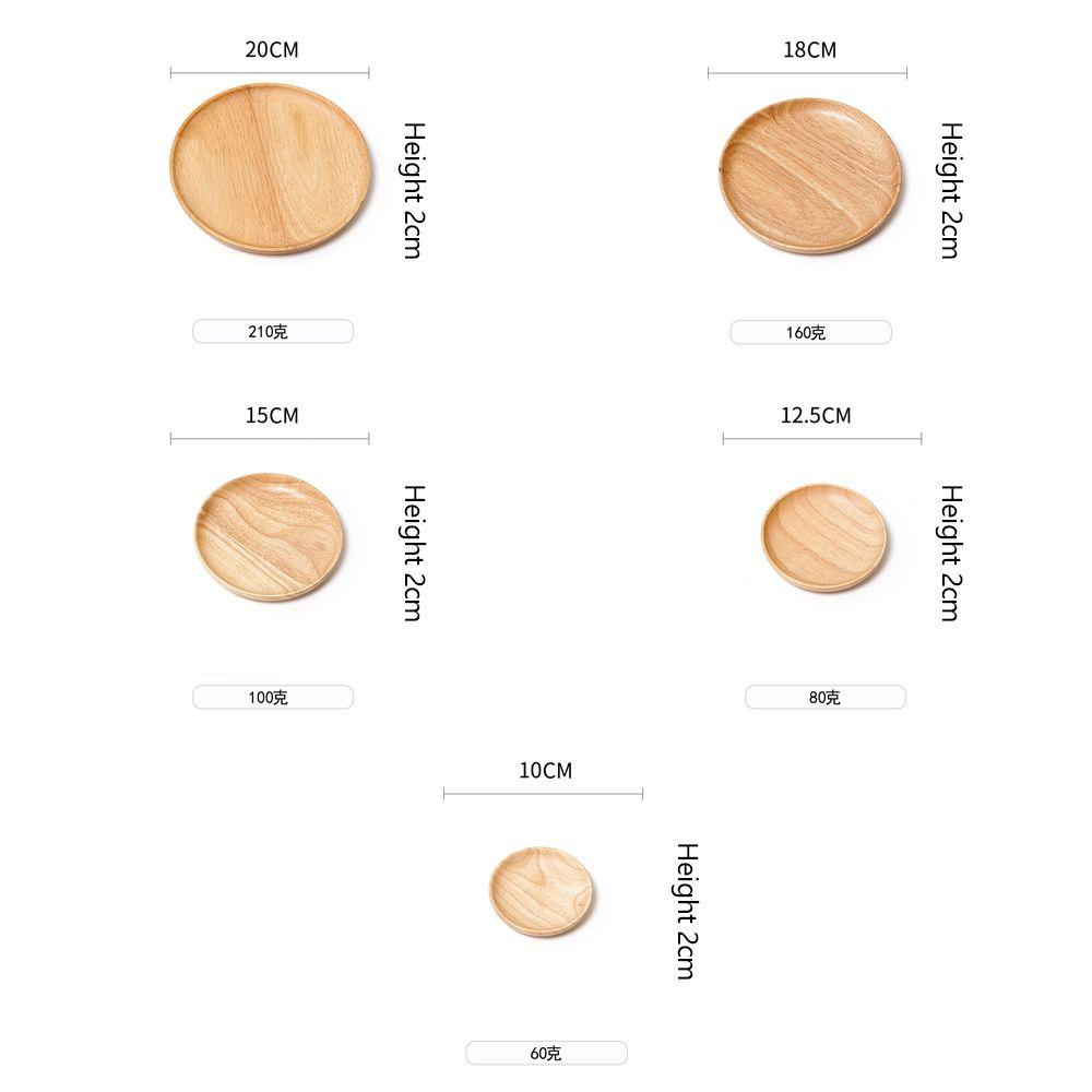 Японская небьющаяся посуда Ручная работа Круглый поднос для чая Деревянная тарелка Тарелка для закусок Десертная тарелка