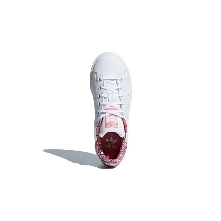 adidas Originals J Удобные Повседневные Низкие Детские Кеды для Скейтбординга Детские Кроссовки Бело-Розовые CM8189