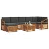 Outdoor Sofa Set with Cushions 8 pcs Natural and Anthracite