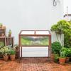Поднятая грядка из дерева Холодный парник 90 x 50 x 93 см Стол для выращивания с крышкой Устойчивый к погодным условиям Клумба для трав Ящик для рассады для сада