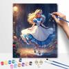 Disney Набор для рисования своими руками «Алиса в Стране чудес» Классический стиль Декор для дома Поделка Идея подарка Набор «Раскрась по номерам» Элегантный Декор стен Страны чудес Картина