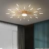 Modern LED Ceiling Light, 20+1 Heads Neutral Light Semi Flush Ceiling Light Golden Chandelier Ceiling Lighting for Bedroom, Living Room, Dining Room
